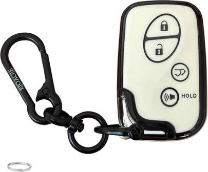 EJOAOJE Smart Key Protective Shell For Lexus Key Fob Cover With Keychain Fits For Lexus GX460 GS350 GS450h ES350 IS250 IS350 CT200h LS460 LS600h LX570 RX350 RX450h Remote Key Vehicle Accessories