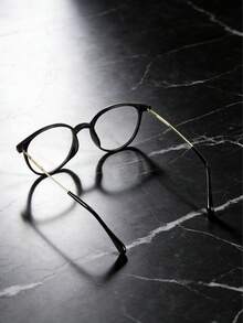 1pc Unisex Fashion Glasses, For Reading, Eye Protection, Daily Use - Black - View 4