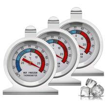 Refrigerator Thermometer (-20~80) 3Pcs, 4 Color Scope, Stainless Steel Freezer Thermometer, Fridge Thermometer With Hook Plate Base, Analog, For Kitchen, Cold Storage, Freezing - S - View 1