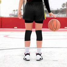 2 pares de rodilleras para s rodilleras de compresión para s rodilleras para adolescentes rodilleras para jóvenes rodilleras elásticas rodilleras deportivas para niñas baloncesto - Grande - Ver 2