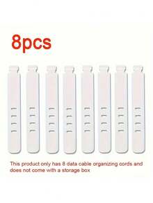 8pcs/10pcs/20pcs Desktop Cable Organizer With 8 Data Cables & Clips - Lightweight, No Power Needed, Office Storage Solution, Cable Management Organizer - Multicolor - View 2