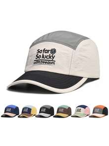 1 pieza Gorra de béisbol minimalista y de moda, sombrero de sol transpirable unisex, regalo ideal para uso casual, primavera/verano - Impresión de cartas - Ver 9