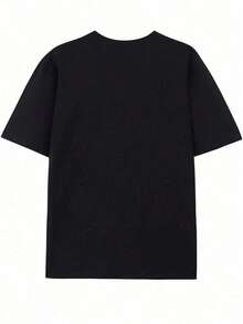 "Officially Authorized By Disney", Men's Street Leisure Sports In Spring And Summer Are Pure Cotton T-Shirts With Short Sleeves, Lightning McQueen "TRIP" Theme 2026 Prints, Round Neck Tops, Breathable Materials Suitable For Party Wear-Men And Women Can Wear, Daily Fashion, Party Dress, "Car Story" T-Shirts, Lightweight Fabrics, Personalized Design, And Pop Culture Lovers. - 黑色 - 查看 2