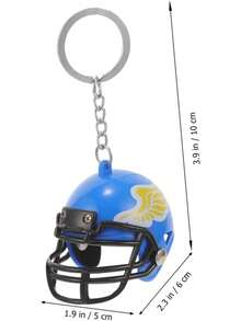 Football Helmet Keychain Bag Pendant, Suitable For Backpacks, Eye-Catching Sports Souvenir, Unique Women's Football Decorative Keyring, Smooth Surface Design - 1 - Xem 2