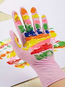 100/50/2 Pairs Pink Nitrile Disposable Gloves, Latex Gloves For Household Cleaning, Beauty, Cooking, No Powder - Multicolor - View 9