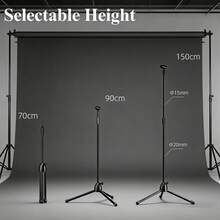 Soporte de micrófono de piso de metal de alta resistencia, admite rotación de múltiples ángulos, base de trípode y ajuste de altura - Negro, adecuado para estudio de grabación, karaoke, transmisión en vivo, actuación, grabación en casa, micrófono, equipo de escenario, accesorio ideal para estudio de grabación moderno, estructura resistente y duradera - Negro - Ver 7