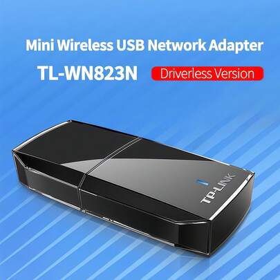 tp-link TL-WN823N Driverloze versie: Plug and play, geen stuurprogramma nodig, compatibel met meerdere systemen, ondersteunt AP-hotspotmodus, snelle draadloze overdracht, mini-USB-ontwerp geschikt voor diverse toepassingen, zwart.