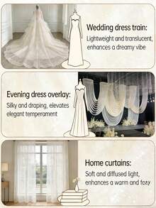 1pc Dotted Mesh Fabric, Shiny Dot Texture, Suitable For Wedding, Party Dress, DIY Crafts - Multicolor - View 5