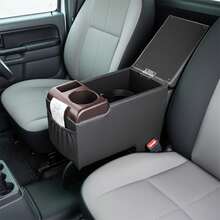 SHIOUCY Auto Mittelkonsole Organizer, Mittelarmlehne extrabreit Universal Container, Armhalter für Auto, Zentralkonsole für Auto, Universal-Armhalter für Auto, Zentraler Aufbewahrungsbehälter, Farbe schwarz, Armhalter Kissen - A - Übersicht 2
