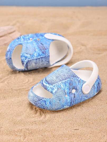 صنادل شاطئ لطفل رضيع ملونة وجذابة، قابلة للتنفس ناعمة ومانعة للانزلاق من مادة EVA، زوج واحد مناسب لأطفال الحضانة بنات وأولاد لارتداء في الصيف والحديقة