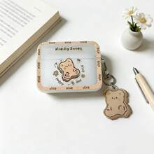 Cartoon Cookie Bear Style Protective Case Compatible With Apple Bluetooth Wireless Earphones, Anti-Scratch And Drop Protection Case Compatible With Apple Bluetooth Earphone Charging Case - Clear - View 2