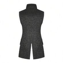 Men Cosplay Clothing - 24178 Vampire Jacquard Vest (Black) - View 4