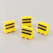 9pcs/Set Dollhouse Building Street Toy Set, Includes Roadblocks, Fences, Signs, Miniature Traffic Barriers, Cones, Pedestrian Crossing Signals, Plastic Road Signs & Warnings, Suitable For Traffic Education Model - one-size - View 9