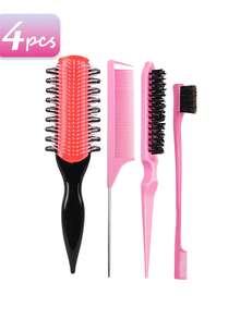 1/2/3/4/5/6/11/12pcs Hair Styling Set: Brand New 9-Row Comb, Detachable Curling Comb With Side Teeth, Upgraded Styling Comb, 200ml Spray Bottle With Excellent Sealing And Anti-Leakage Design, Edge Comb, Detangling Comb, Tail Comb Hair Tool Kit - Multicolor - View 3