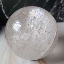 1pc Natural Quartz Crystal Ball Square Stone Ball, Interior Displays Different Translucent Landscapes, Desktop Decoration, Collectible, Best Gift For Family And Friends: Crystal Ball - Clear - View 9