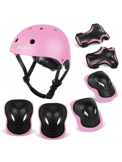 Youth Bike Helmet,Multi-Sport Protective Gear Set For 8-14-16 Years Boys Girls With Knee And Elbow Pads Wrist Guards Fit Roller Skates,Cycling,Skateboarding,Skating Scooter