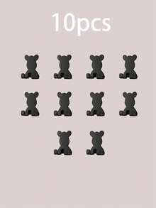 4pcs Happy Bear Plastic Wall Hooks, Cute Design With Practical Storage Function, Strong Load-Bearing And Stable, Easy To Hang Razors, Towels, Toothbrush Cups And Other Small Items. Simple Installation Without Damaging Walls, Suitable For Bathroom, Kitchen, Bedroom And Other Scenarios, Multiple Sizes Available For A Tidy And Adorable Life! - Multicolor - View 36