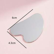 2件套不锈钢粉底刮痧板，面部及身体按摩刮痧工具，化妆配件 - 彩色 - 查看 9