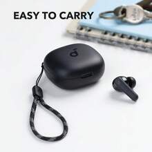 By Anker R50i True Wireless Earbuds 10mm Drivers With Big Bass Bluetooth 5.3 30H Long Playtime Water-Resistant 2 Mics For AI Clear Calls 22 Preset EQs Customization Via App(Soundcore P20i) - Black - View 10
