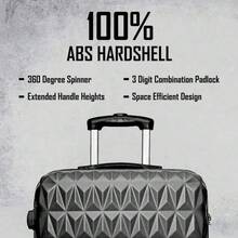 Waterproof ABS Hard Shell Suitcase 28" Large 4 Spinner Wheels 360° Rotation Lightweight Travel Trolley - Navy - View 4