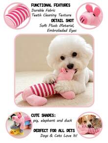 Đồ chơi gặm cho chó bằng vải nhung có tiếng kêu - Bền, mềm, chống gặm, màu hồng và sọc xám/xanh dương - Phù hợp cho tất cả các loại chó thích gặm, từ giống nhỏ đến giống lớn, được thiết kế dành cho chó thích gặm. - Nhiều màu - Xem 3