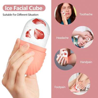 Upgraded Facial Ice Roller, Suitable For Various Self-Care. This Chilled Facial Massage Roller Can Be Used To Shrink Pores, Reduce Wrinkles, Reduce Swelling, And Improve Skin Elasticity.