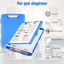 TABLA PORTAPAPELES CON CLIP/ AZUL - Libro único - Ver 5