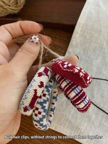 4pcs Pattern Jacquard Hair Scrunchies, Women High Elastic Vintage Elegant Towel Fabric Hair Clips, Hair Accessories Hair Ties Rubber Bands - Multicolor - View 12