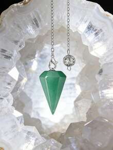 1/3/6/10 piezas Cuarzo natural para sanación espiritual, para radiestesia de agua, adivinación espiritual, collar de joyería con colgante de cristal de cuarzo en forma de cono - Multicolor - Ver 18