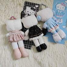1个三丽鸥Hello Kitty可爱长腿小猫毛绒挂件，毛绒娃娃装饰品，节日礼物 - 彩色 - 查看 7