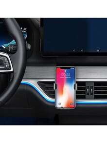 Black Car Air Vent Phone Holder, Multifunctional Car Navigation Bracket, Car Phone Mount Gravity Car Holder - Multicolor - View 4