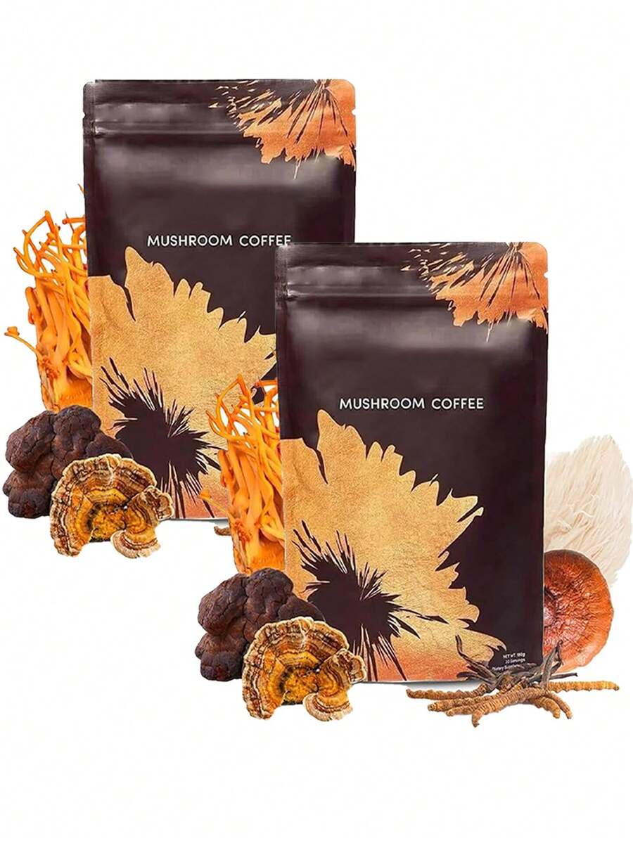 Mushroom Coffee USDA Organic With 6 Adaptogenic Mushrooms And MCT Oil, USA Grown Instant Coffee For Better Energy, Focus, Digestion, Immunity With Turkey Tail, Shiitake, Lion's Mane, 30 Servings - 2件 - 查看 1