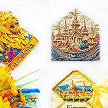 1/2pcs Resin Thailand Bangkok Pattaya Phuket Elephant, Grand Palace, Jade Buddha Temple Fridge Magnet, Tuk Tuk Car Landmark Souvenir, Meaningful Creative Gift Collection, Southeast Asia Thailand Trip Chiang Mai Hua Hin - Multicolor - View 5
