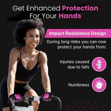 Guantes de ciclismo para bicicleta, guantes de bicicleta de montaña, antideslizantes, acolchados, transpirables, con medio dedo, accesorios deportivos para hombres y mujeres - Rosa - Medio dedo - Ver 8