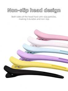 12/6/3/1 Pcs Pack Duck Clip Seamless Hair Clips, Large Size Bangs Clip For Hairstyling, Makeup And Haircut - Multicolor - View 4