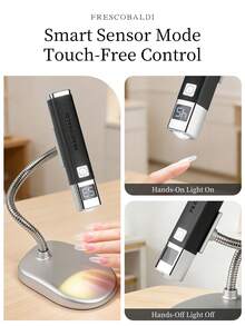 1个黑色迷你可充电UV LED美甲灯，适用于凝胶美甲，快速干燥美甲固化灯UV LED凝胶指甲油烘干机美甲工具可充电美甲沙龙设备 - 黑色 - 查看 7