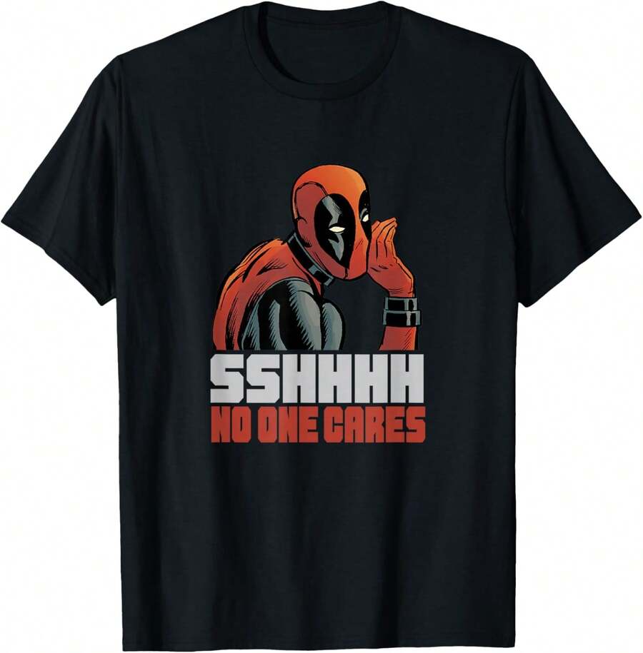 Camiseta Deadpool SSHHHH No One Cares Whisper - màu đen - Xem 1