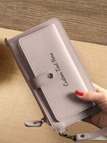 1PC Customized Personalized Name Women's Card Holder, PU Leather Zipper Card Holder For Women Small Zip Mini Wallet Coin Purse Letter Portable, Multifunction, Versatile, Heart Shaped Tassel Wallet, Customized Wallets & Card Cases, Bridesmaid Gift,Newlywed Gift, Perfect Gift For Girlfriend. - Multicolor - View 3