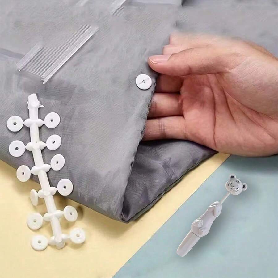 Soft Silicone Quilt Fastener, Needle-Free & Seamless Bedsheet Anti-Slip Clips, Duvet Cover Fixator - Multicolor - View 1