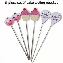 3pcs/6pcs 304 Stainless Steel Cake Tester Needles, Baking Cookies Doneness Probe, Cake Testing Tool - Multicolor - View 12