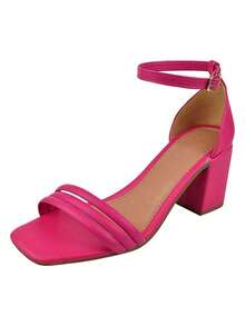 Women's Sandal With 7.5 Cm Heel And Closed Back, 1263.02 - 玫紅色 - 查看 3