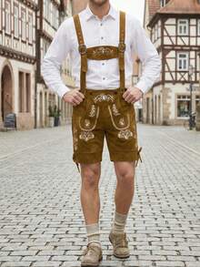 Quần yếm mùa hè nhẹ kiểu lễ hội bia Oktoberfest Đức, quần short nam kiểu Bavaria dành cho lễ hội bia Munich. - Lạc đà - Xem 1
