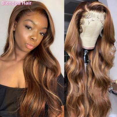 200% Density 13x4 HD Transparent Lace Front Wig, 38-40 Inch Brazilian Hair Pre-Trimmed With Baby Hair Water Wave Lace Front Wig, Natural Black Color Heat Resistant Synthetic Fiber Wig For Women