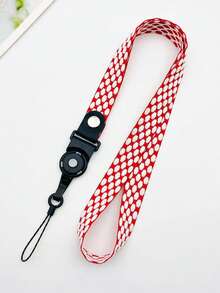 Football Pattern Lanyard Necklace Strap, Wide Version, Embroidered, Braided, Multifunctional Detachable Finger Ring Phone Case, ID Card Holder, Anti-Lost, For Women - Multicolor - View 14