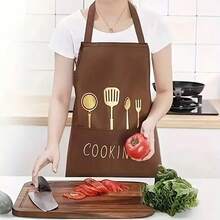 2pcs/1pc High Quality Waterproof And Oil-Resistant Cooking Apron - Durable, With Utensil Pockets, Adjustable Size, Suitable For Cafes, Restaurants And Home Kitchens, A Fashionable And Versatile Essential - Multicolor - View 10