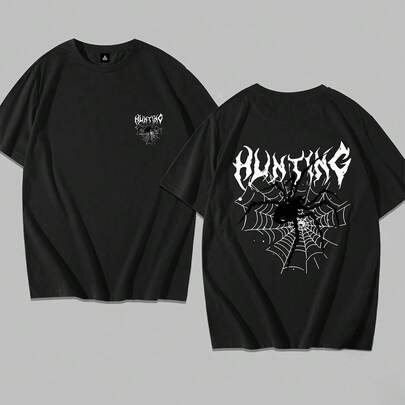 Camisa Camiseta Aranha Hunter Sombrio Style Y2k Algodão Unissex Premium Star Exclusivo Streetwear Premium