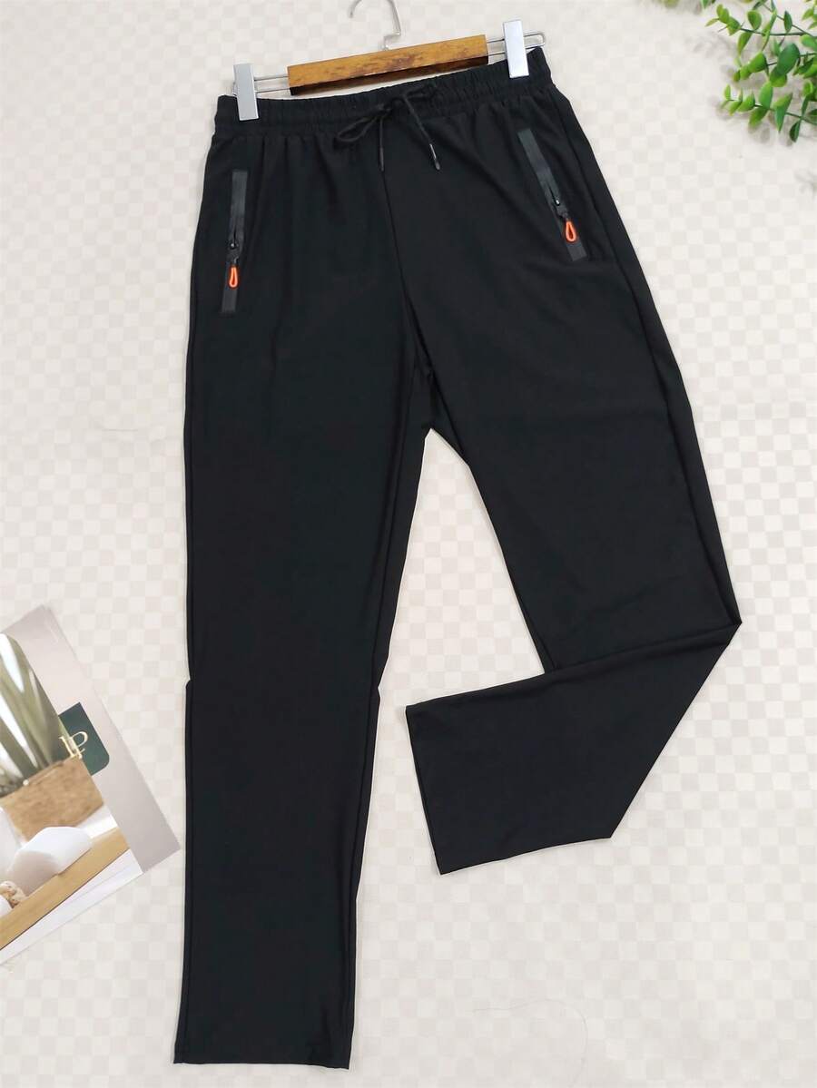 Men's Quick-Drying Stretch Pants - 黑色 - 查看 1