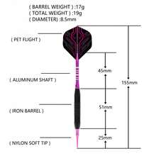 Dart Set Professional Competition Training - Purple - View 2