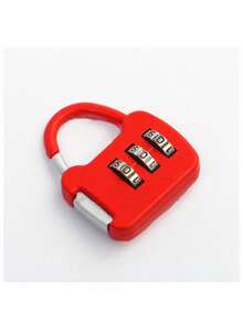 2pcs/Set Mini Suitcase Locks (Black + Rose Red), Colorful Plastic Shell Zinc Alloy Small Padlock With Keys, Suitable For Luggage, Backpacks, Gym Lockers, Bags, Classroom Games, Luggage Locks, Back To School & Postal Worker Essentials - Multicolor - View 12