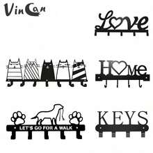 VINCAN 1pc Creative Metal Key Hook, Fashionable Cat/Dog Paw Print Design, Wall-Mounted Storage Rack, Suitable For Hanging Coats And Accessories, Easy Installation, Space-Saving, Home Decor - Multicolor - View 9